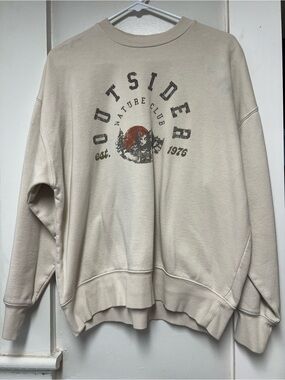Arizona Jean Company Cream 'Outsider Nature Club' Graphic Sweatshirt